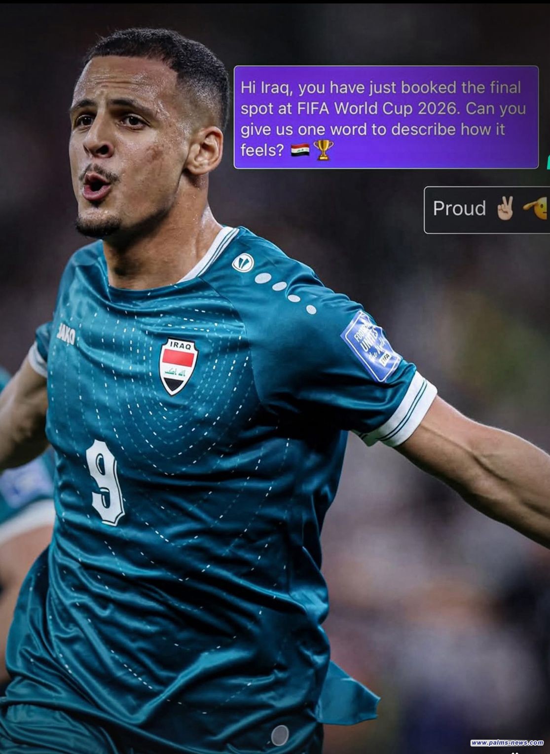 فيفا” ينشر محادثة افتراضية مع منتخب العراق بعد التأهل لكأس العالم 2026